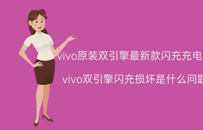 vivo原装双引擎最新款闪充充电器 vivo双引擎闪充损坏是什么问题？